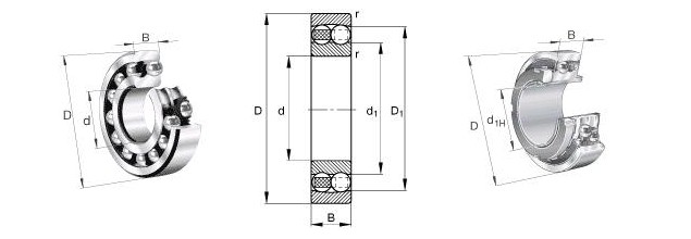 Self-aligning Ball Bearings 3D